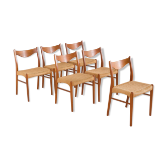 Set of 6 chairs model GS60 by Arne Wahl Iversen for Glyngore Stolefabrik