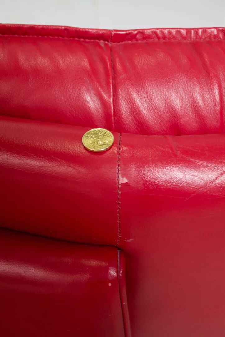 Vintage leather armchair "Ambassador", Nicoletti Salotti, Italy, 1980