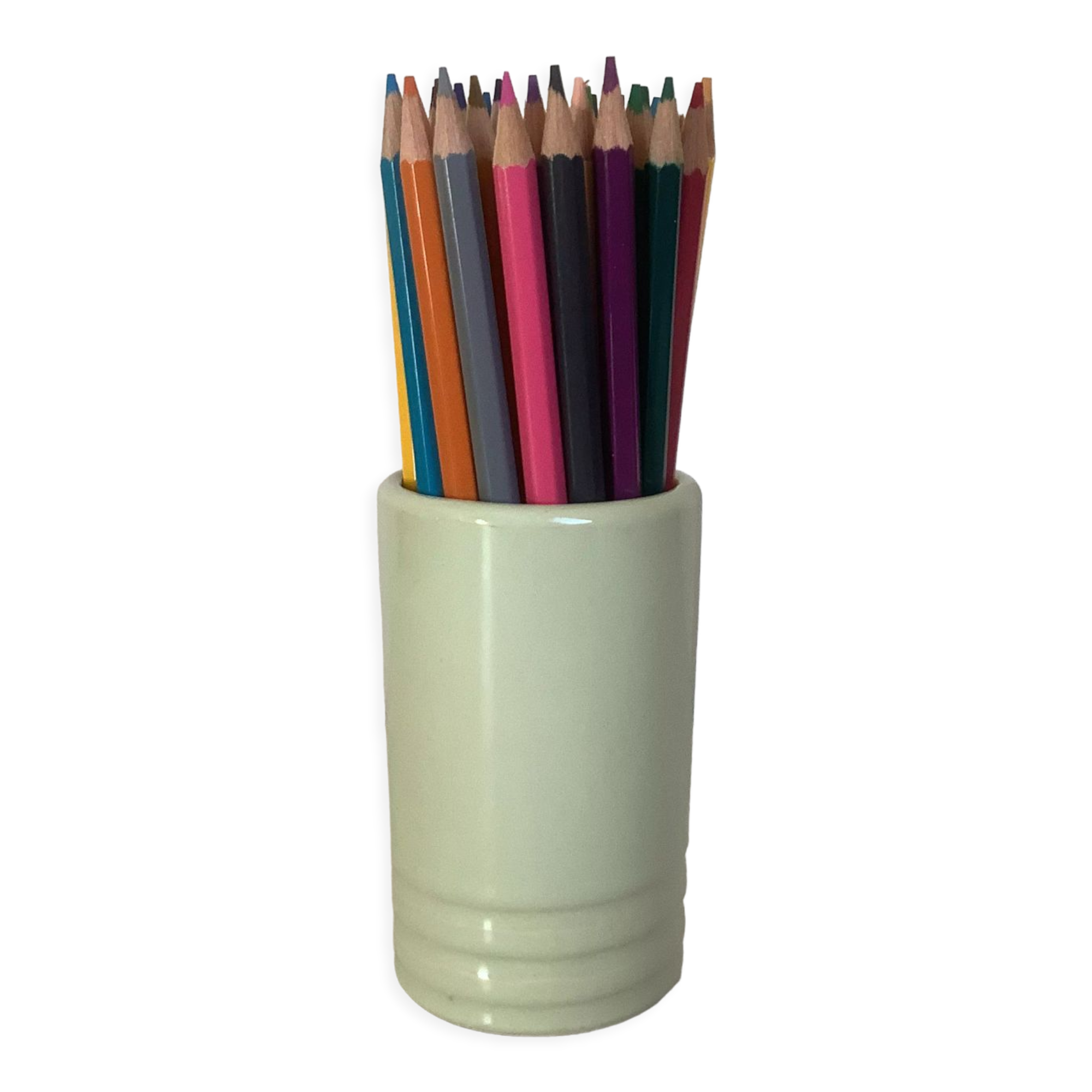 Pale green pencil pot