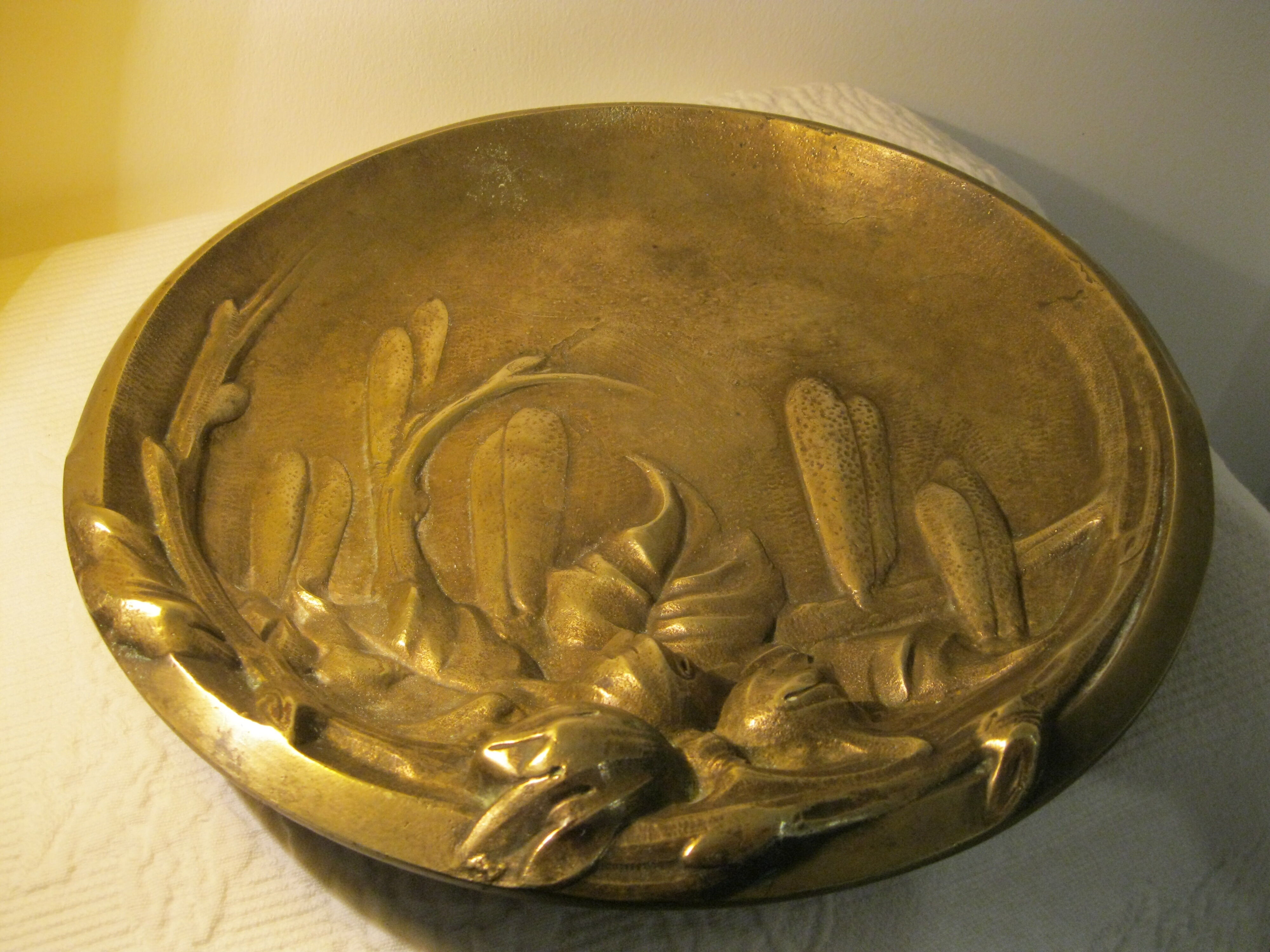Art Deco bronze trinket bowl