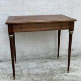 Small Louis XVI style wooden and brass desk
