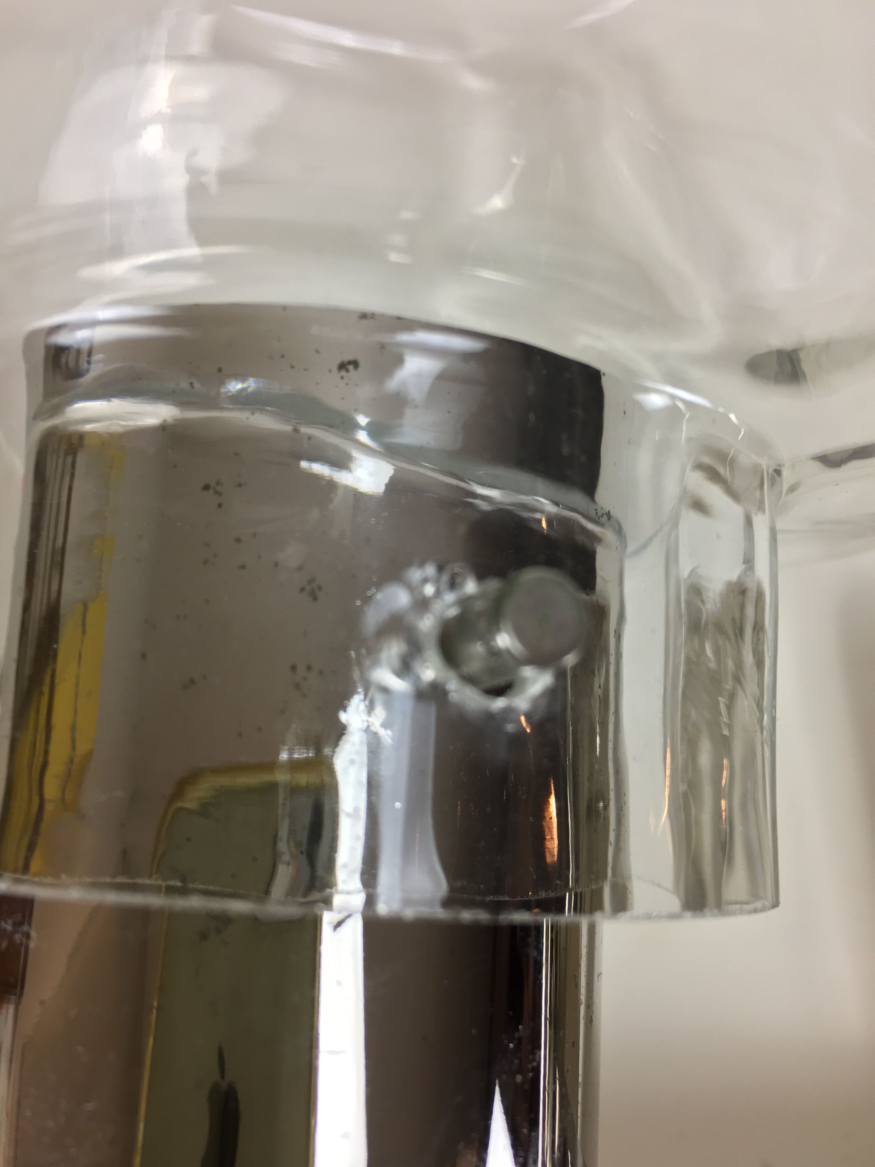 Wall light chrome and 70s glass