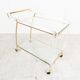 Brass and lucite drinks trolley, 1970s