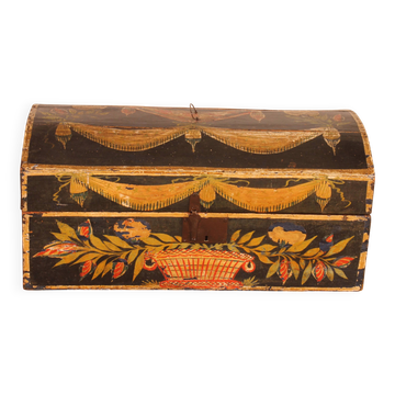 Norman wedding chest in painted wood - 19th century