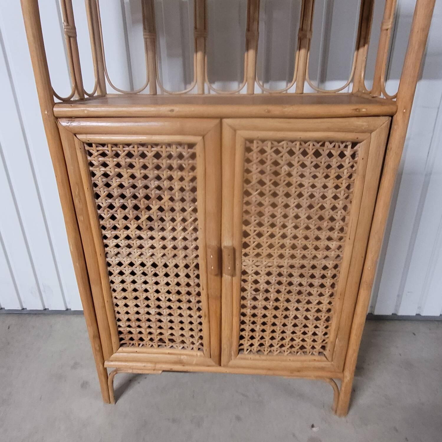 Rattan shelf