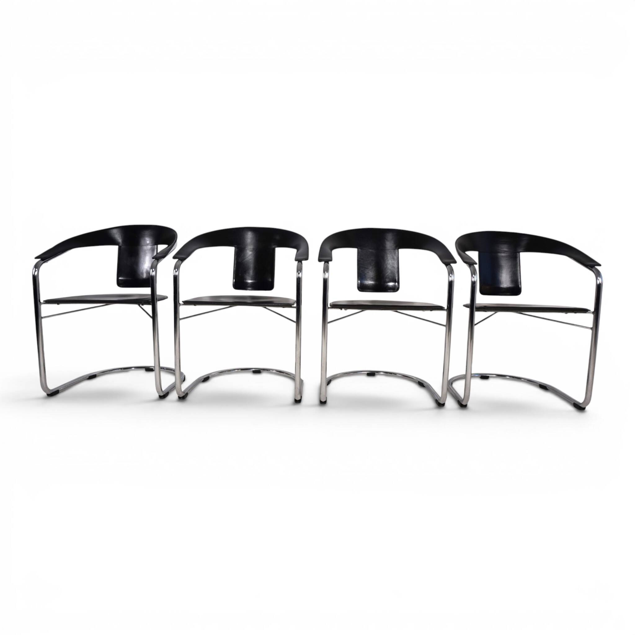 Set of 4 dining chairs by A. Rizzatto for Lo Studio