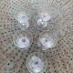 5 vintage transparent glass champagne glasses