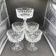 5 small antique crystal cups