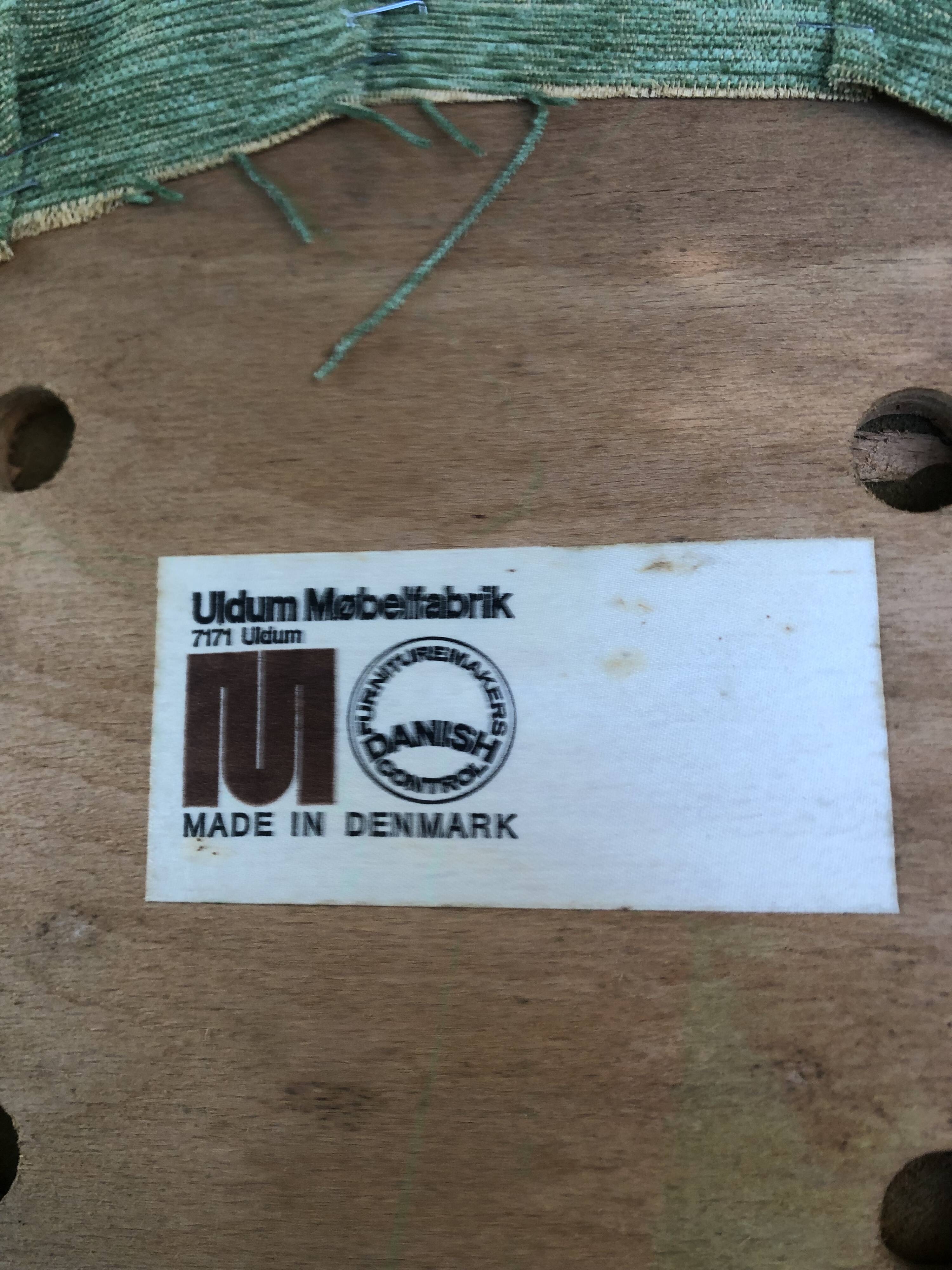 Danish Scandinavian teak chairs Uldum Möbelfabrik 60s