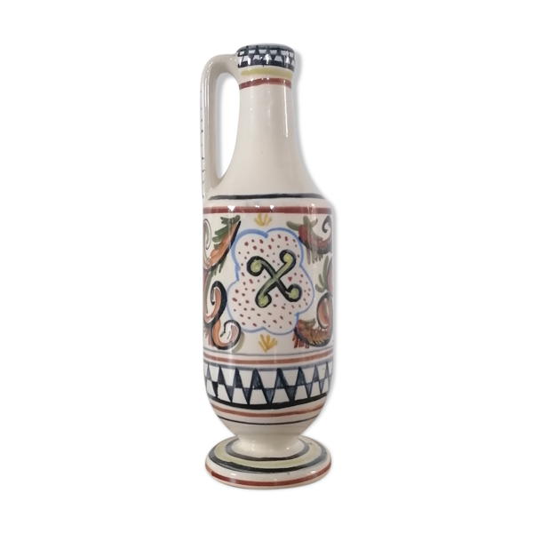 Vase céramique motifs colorés