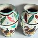 Italian Majolica Vases with Dragon Motif