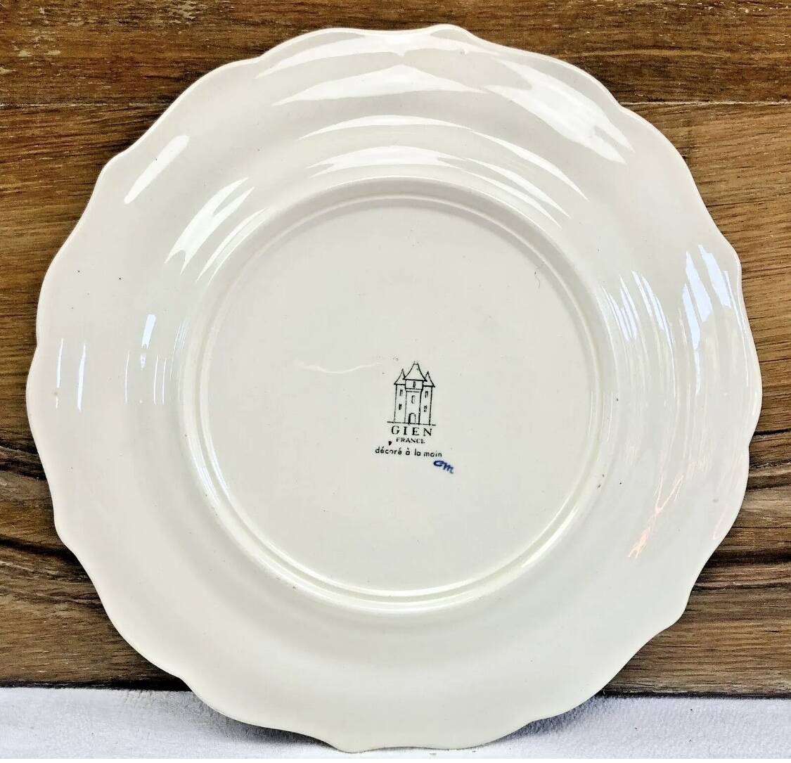 5 Gien dessert plates cornucopia decor 1960 1971