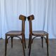 Set of 2 Vintage Wooden Dining Chair: Mid-Century Bistro Style, Yugoslavia
