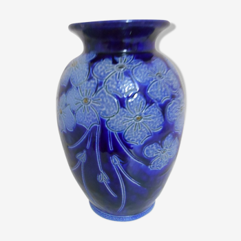 Vase en grès bleu Schmitter Burger de Betschdorf
