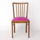 Vintage German Chair – 1950s Beech Wood – Magenta Upholstery – Mid-Century