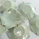 Art Deco Pistachio and Gold Leaf Plates Viloca Paris Caffarelli