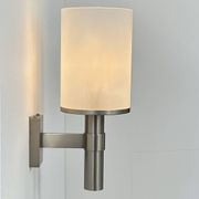 Perzel wall light model 1141 bis, metal and opaline, France, 1960