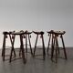 Tabourets Brutalistes vintage de Marbella attribués à Sergio Rodrigues, années 1970, ensemble de 6.
