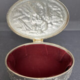 Silver metal jewelry box