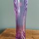 Violet mauve cut crystal soliflore vase, Cristal d’Arques