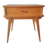 Vintage wooden compass foot bedside table