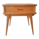 Vintage wooden compass foot bedside table
