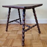 Breton style tripod children's table and stools in solid wood