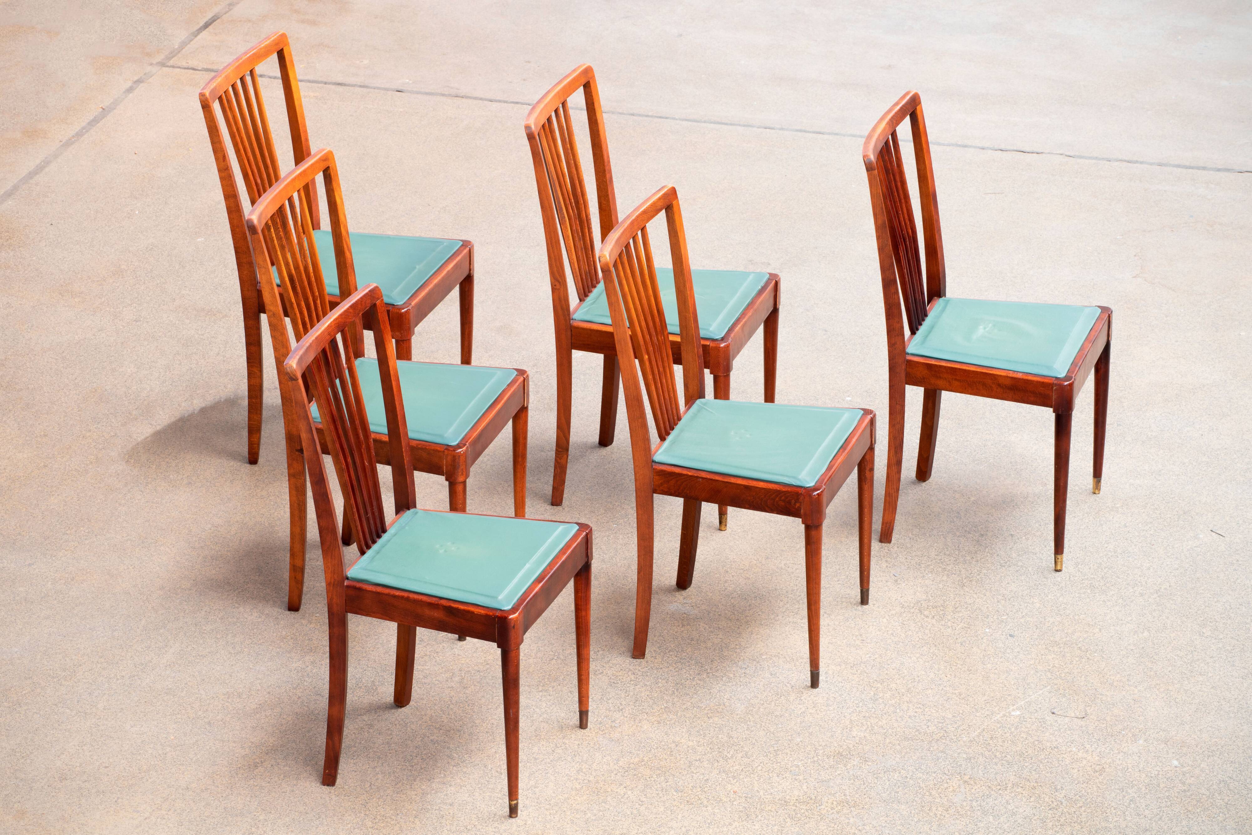 Serie de 6 chaises vintages 1950