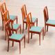 Serie de 6 chaises vintages 1950