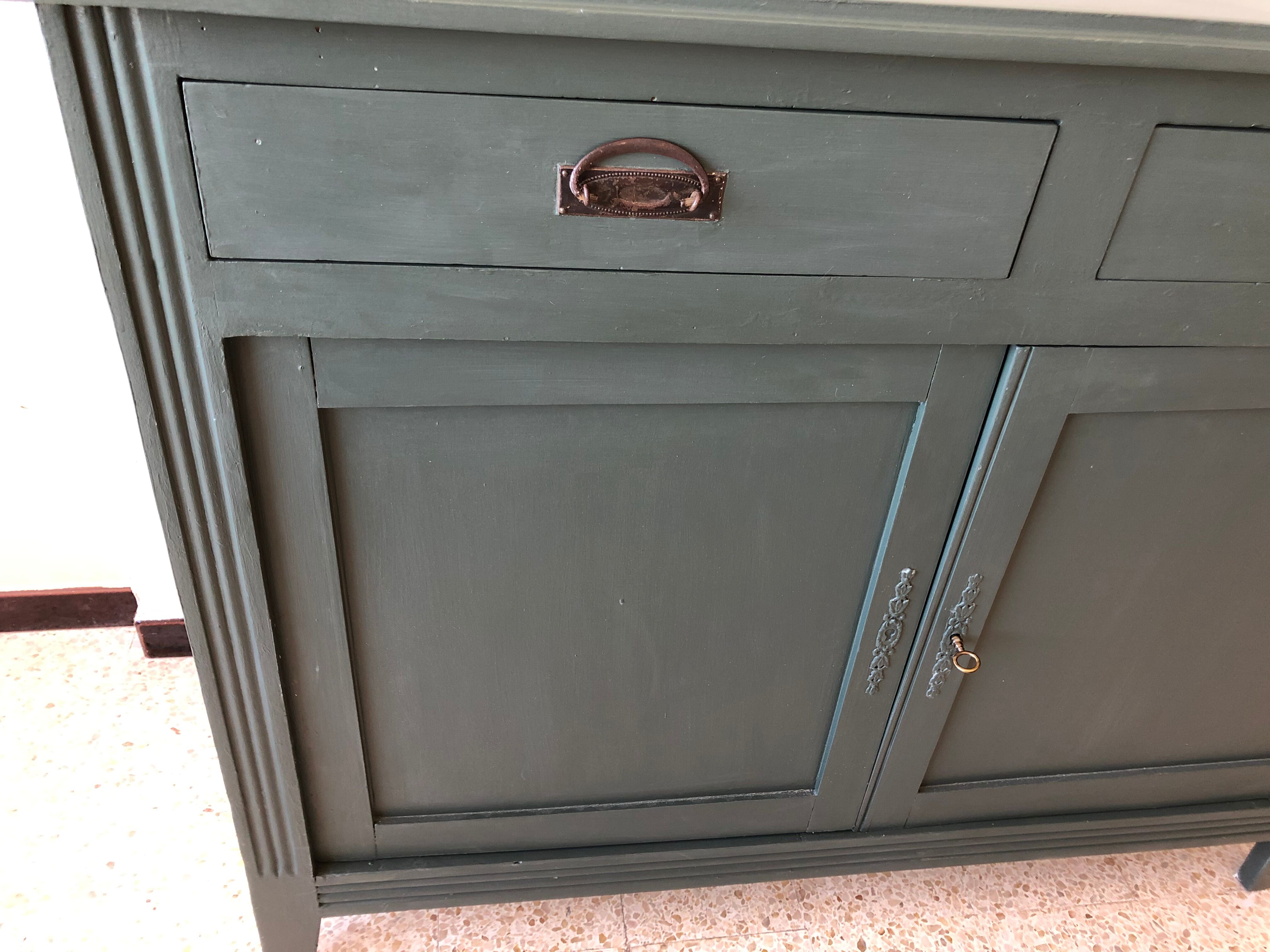 Vintage buffet dark green
