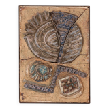 Very rare and large wall tile from Tue Poulsen 1970