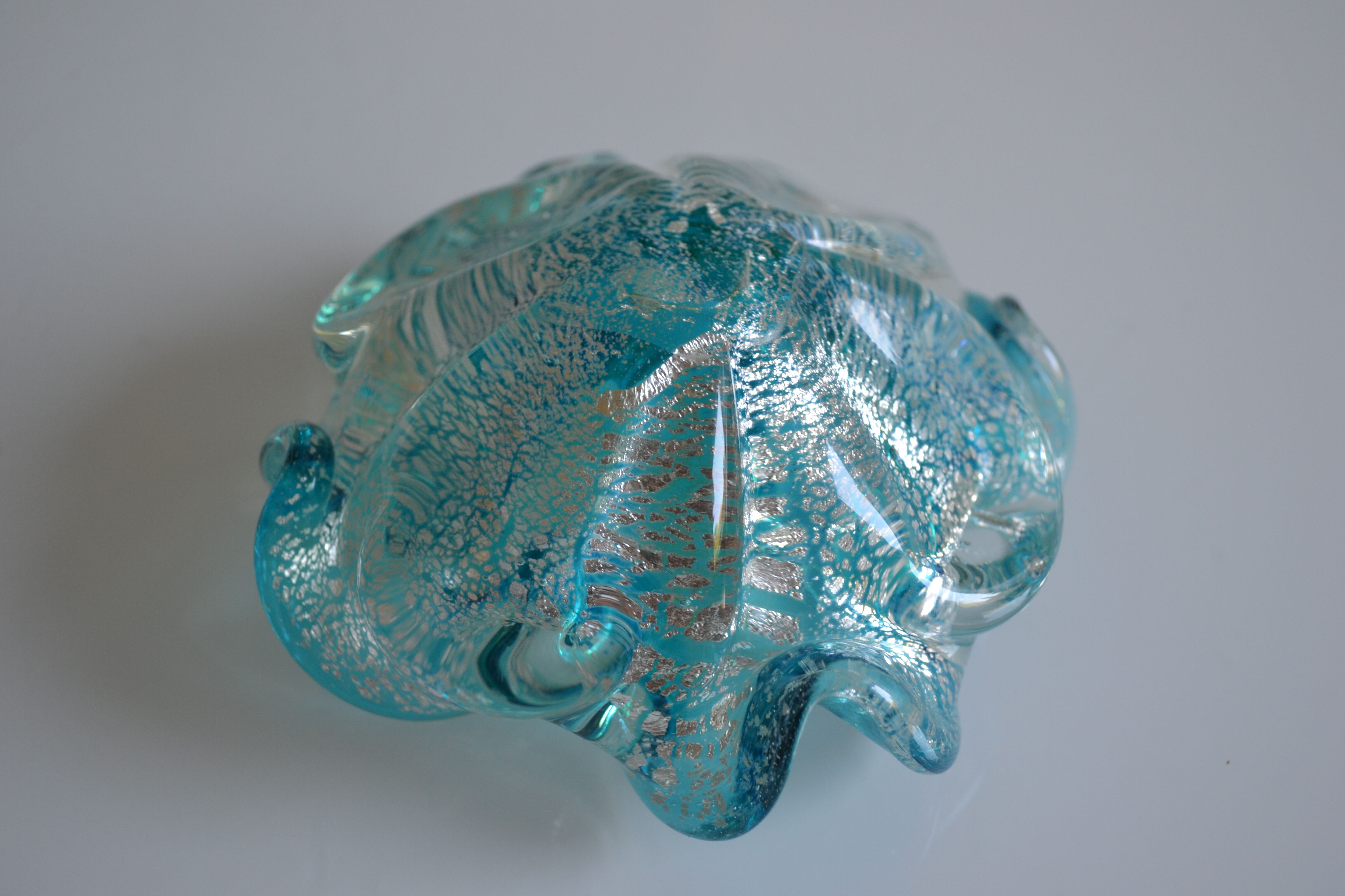 empty blue Murano pockets