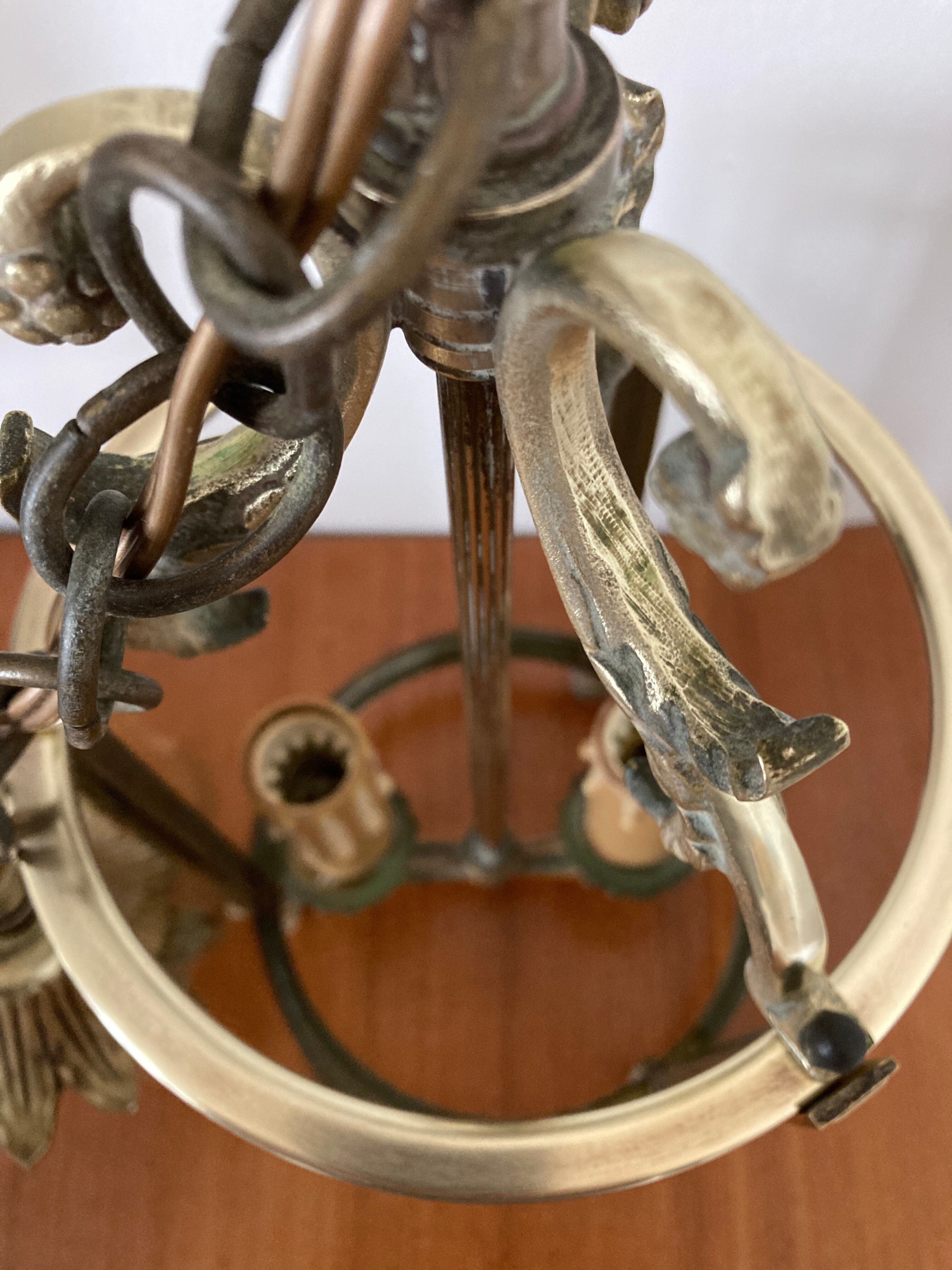 Vestibule lantern, gilded bronze, Louis XVI style