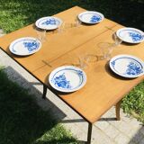 Vintage folding dining table for 2 to 6 diners