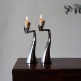 Pair of candle holders #Arclumis / Matthiew Hilton for SCP England / 80s