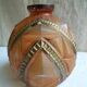 Art-deco ball vase "diamond points"
