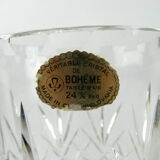 Bohemian crystal vase, Czechoslovakia