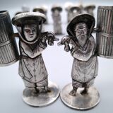 Knife holders and 2 toothpick doors.