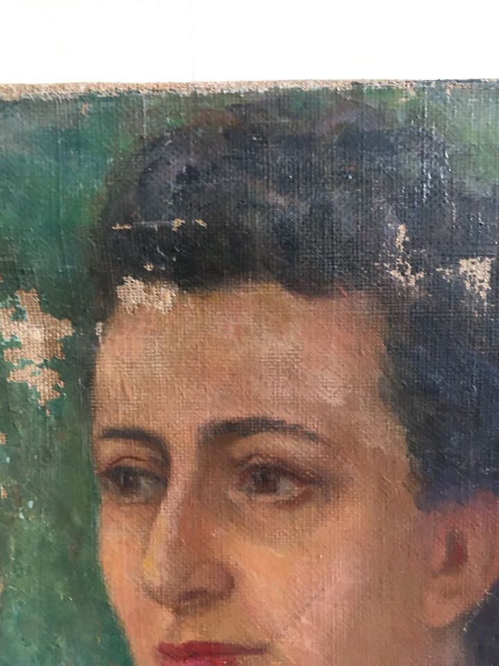 Portrait ancient oil on canvas