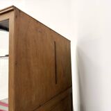 1950s Brazilian modernist library in exotic wood and lacquer.