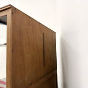 1950s Brazilian modernist library in exotic wood and lacquer.