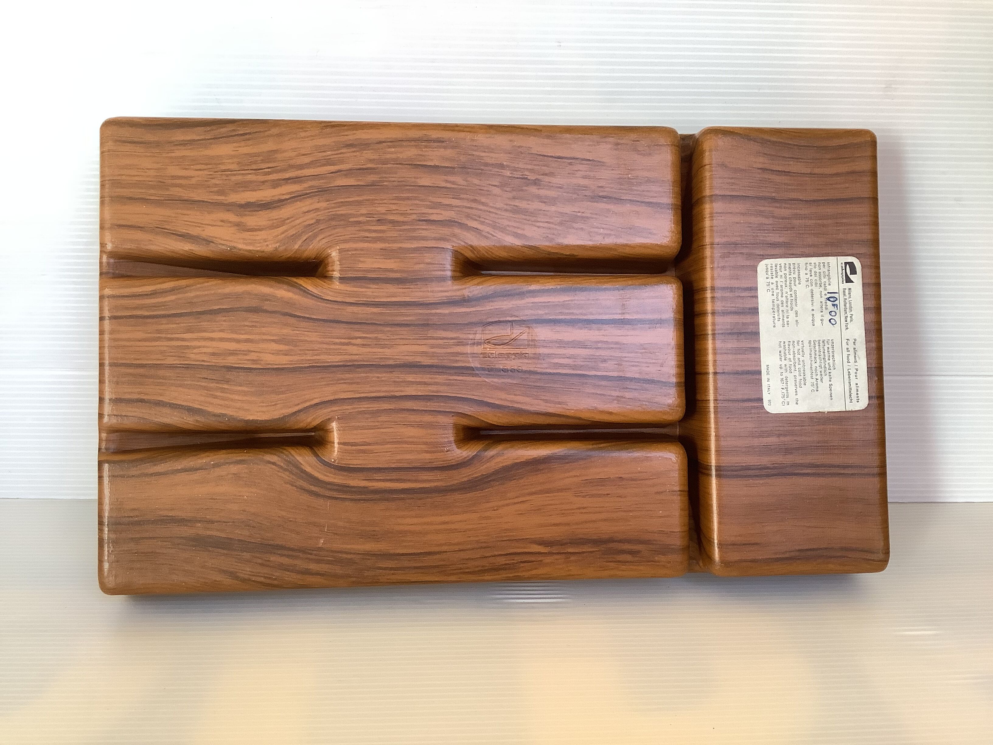 Cutlery range plastic imitation wood caloppia