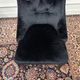 Ensemble de chaises Chesterfield rembourrées noires