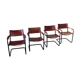4 armchairs leather Matteo Grassi
