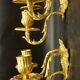 Pair of wall sconces with female masks, Napoléon III period, 19th century - bronze