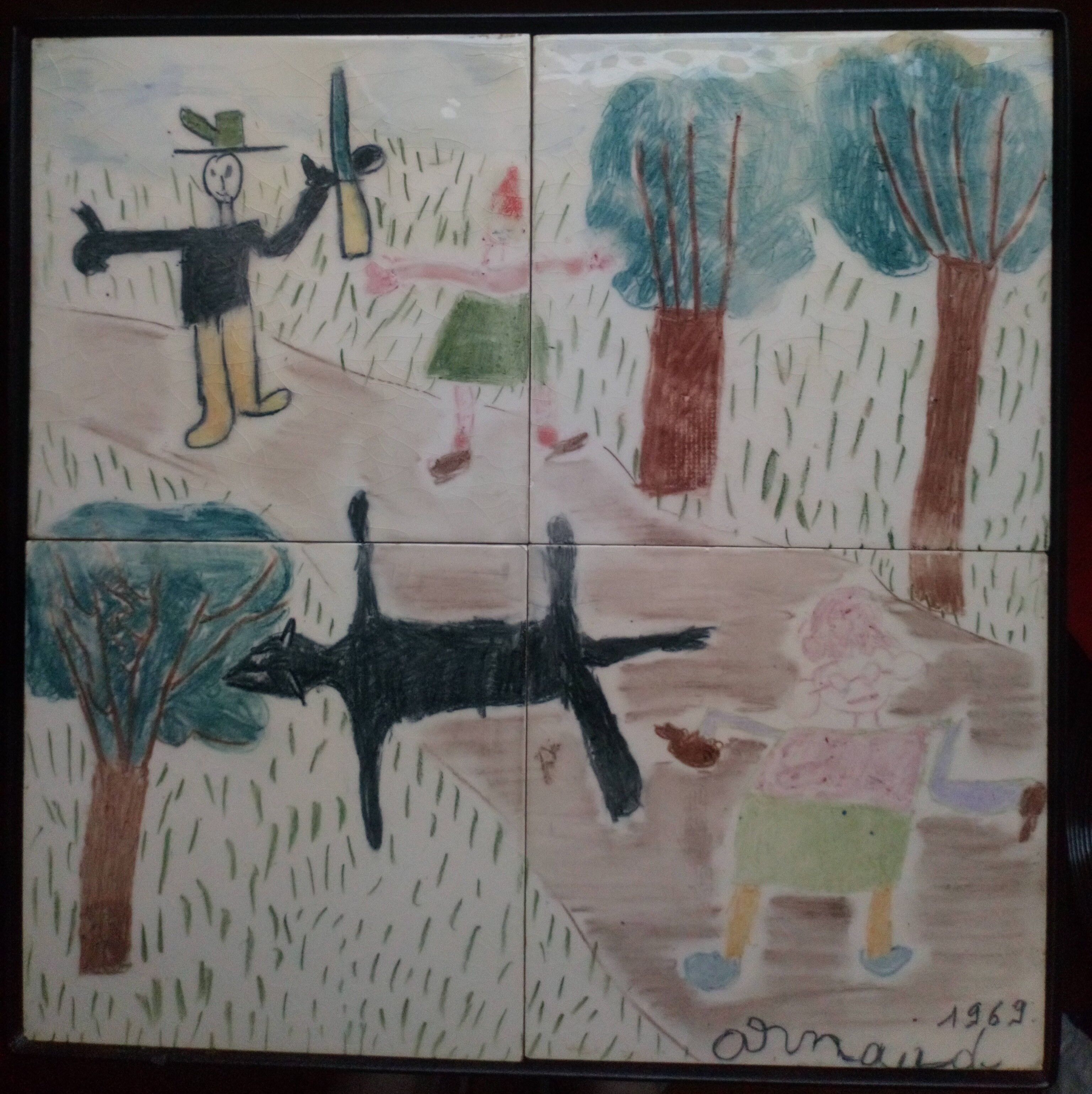 50s metal side table