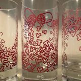 Set of 4 vintage Durobor glasses with bubble foot