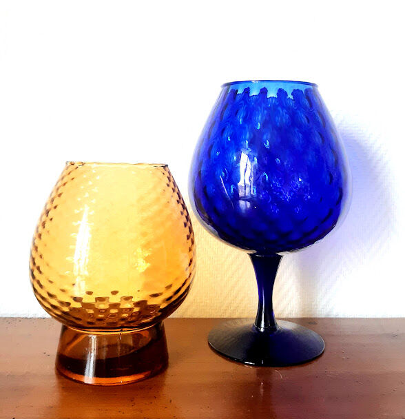 Lot optical vases Empoli vintage