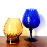 Lot optical vases Empoli vintage