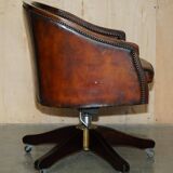 Restored leather captain's or director's chair